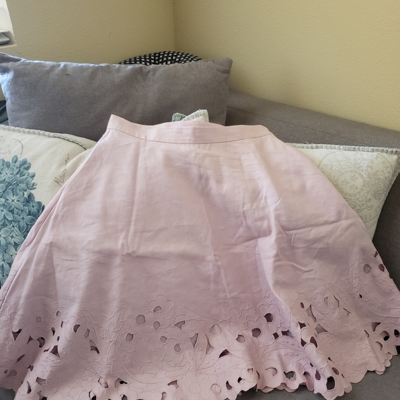 Baby pink linen skirt (pockets) 4/6 (petite) - Picture 3 of 3